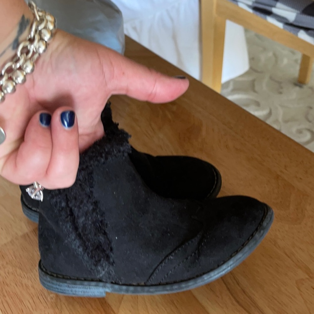 Baby gap toddler girls black booties size 9